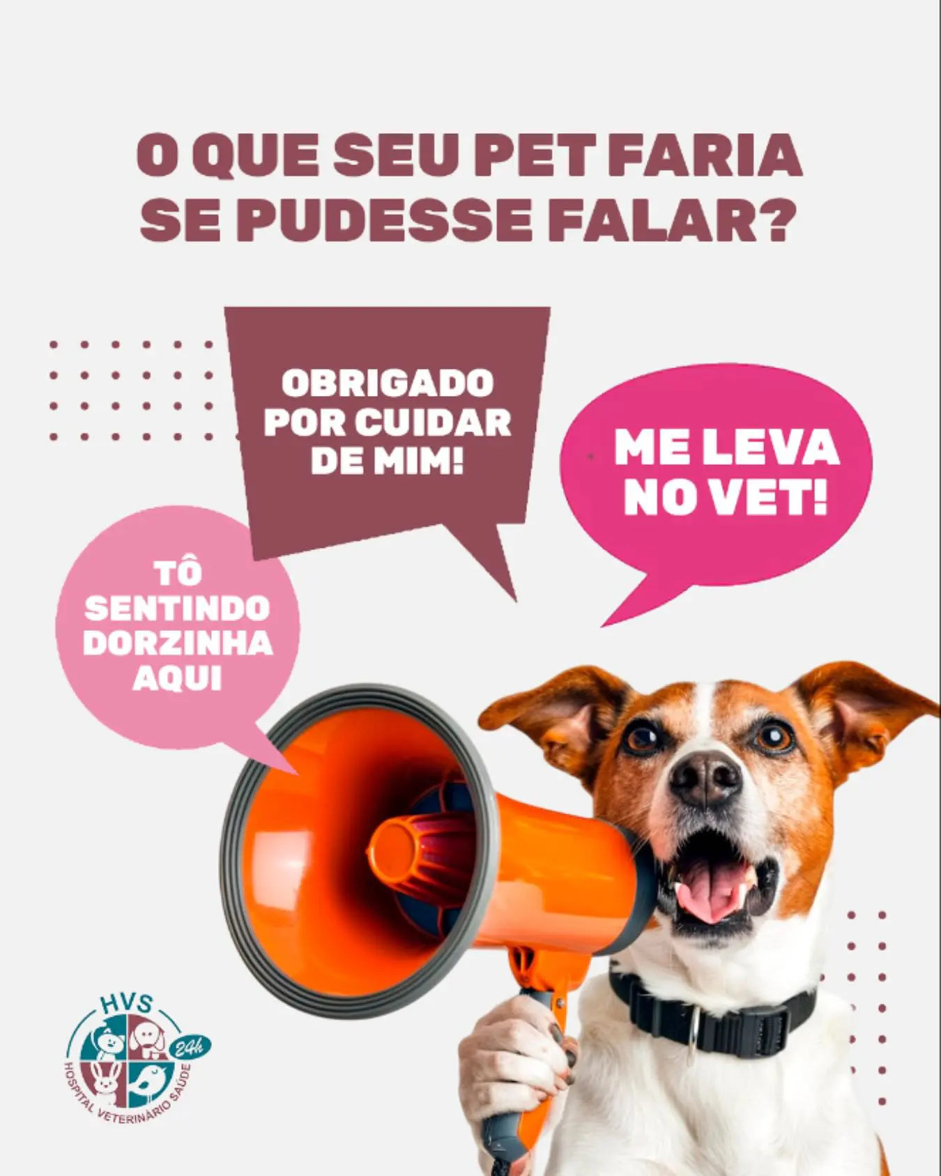 Se seu pet pudesse falar, ele diria o quanto se sente melhor depois daquela consulta…
🐾 Eles não falam com palavras, mas demonstram com o olhar, o carinho e o bem-estar.
A saúde deles começa com sua atenção. E termina com o nosso cuidado!
Comenta aqui: se seu pet falasse, o que você acha que ele te diria hoje? 👇