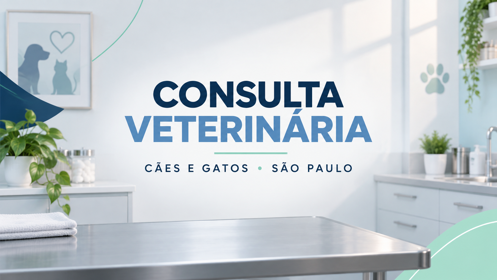 Arte editorial: consulta veterinária para cães e gatos em São Paulo