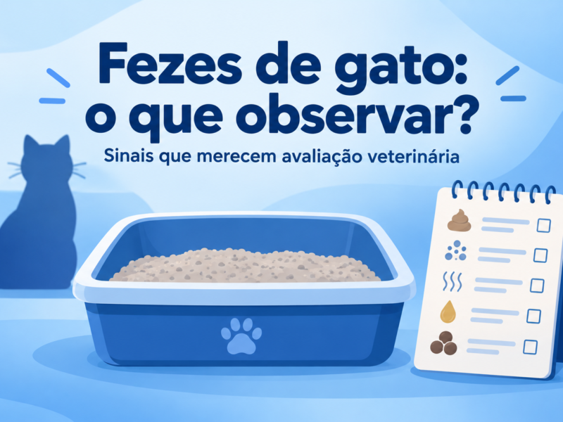 Ilustração editorial de cachorro com nódulo cutâneo em destaque e checklist de avaliação veterinária