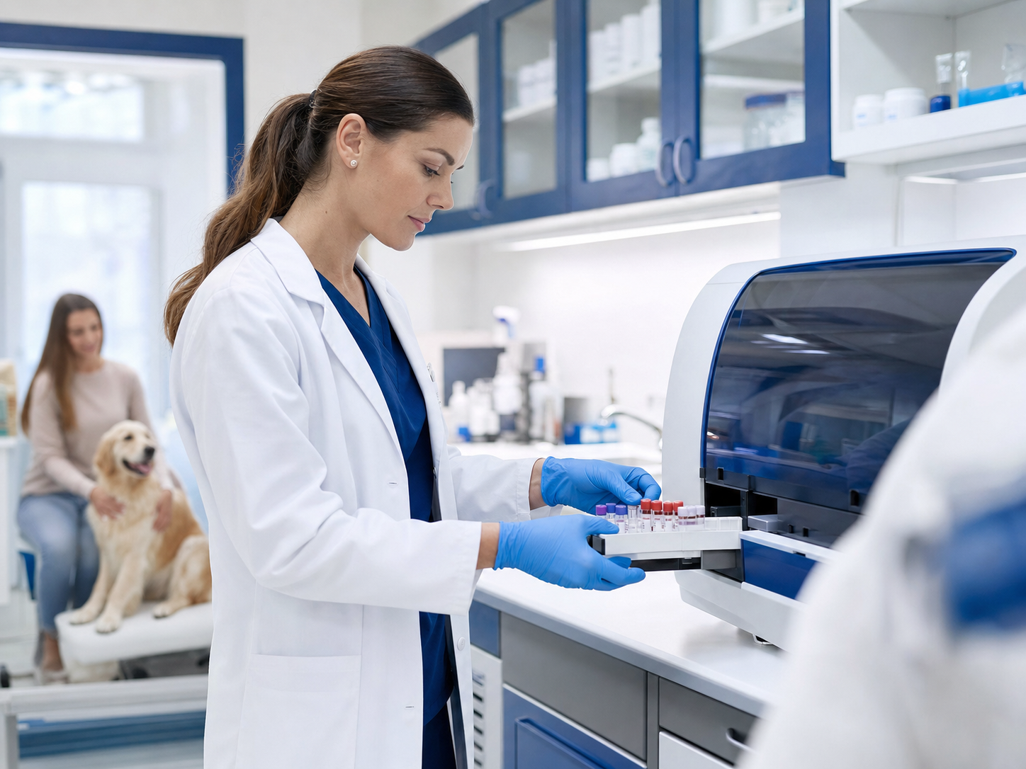 Análises clínicas e patologia veterinária em laboratório