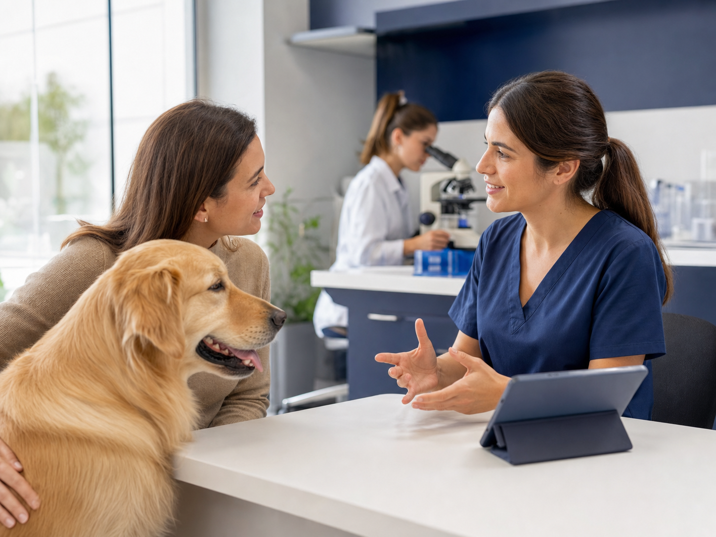 Consulta veterinária para terapia com células-tronco