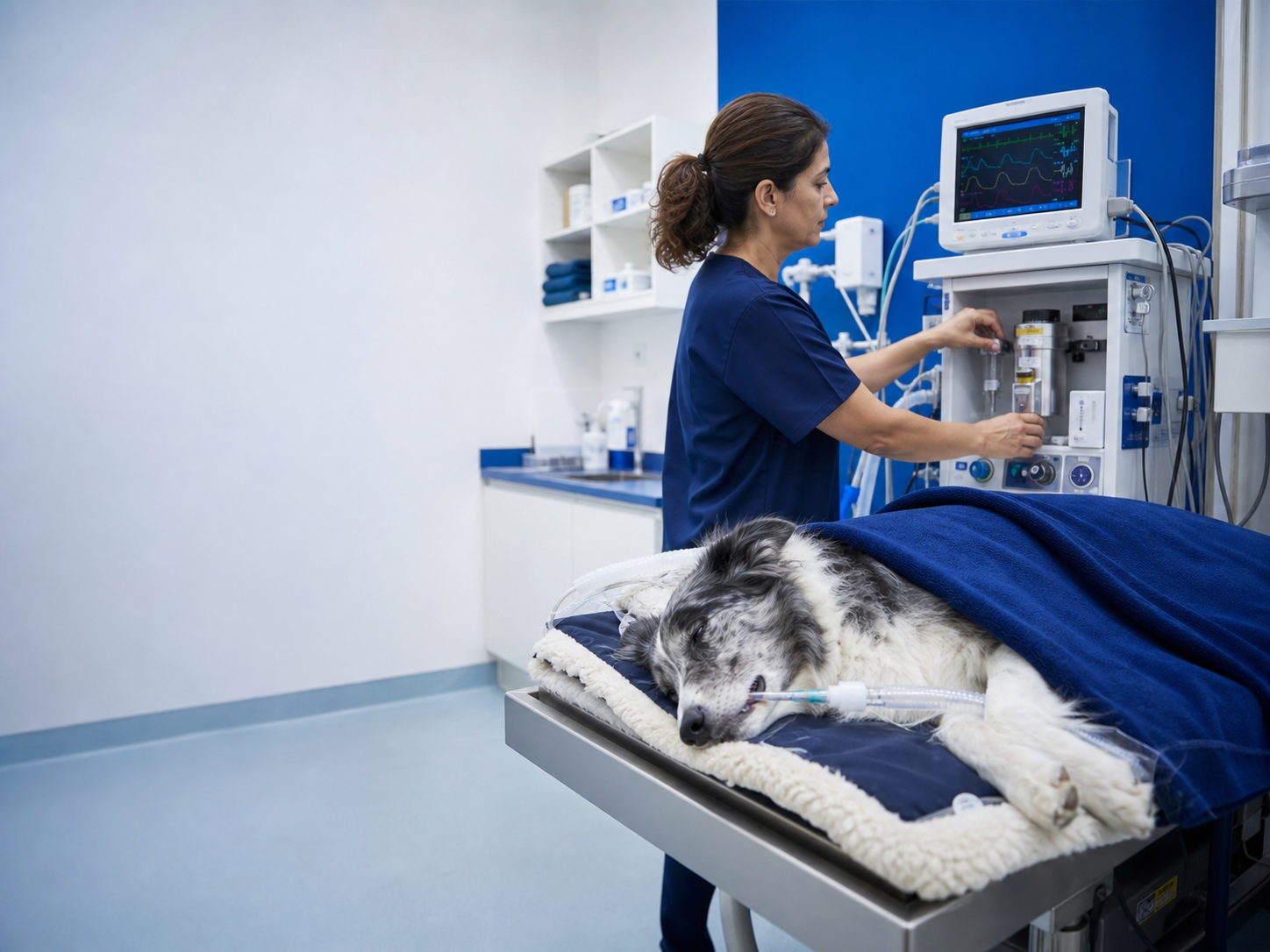 Anestesia veterinária para cães e gatos com monitoramento clínico