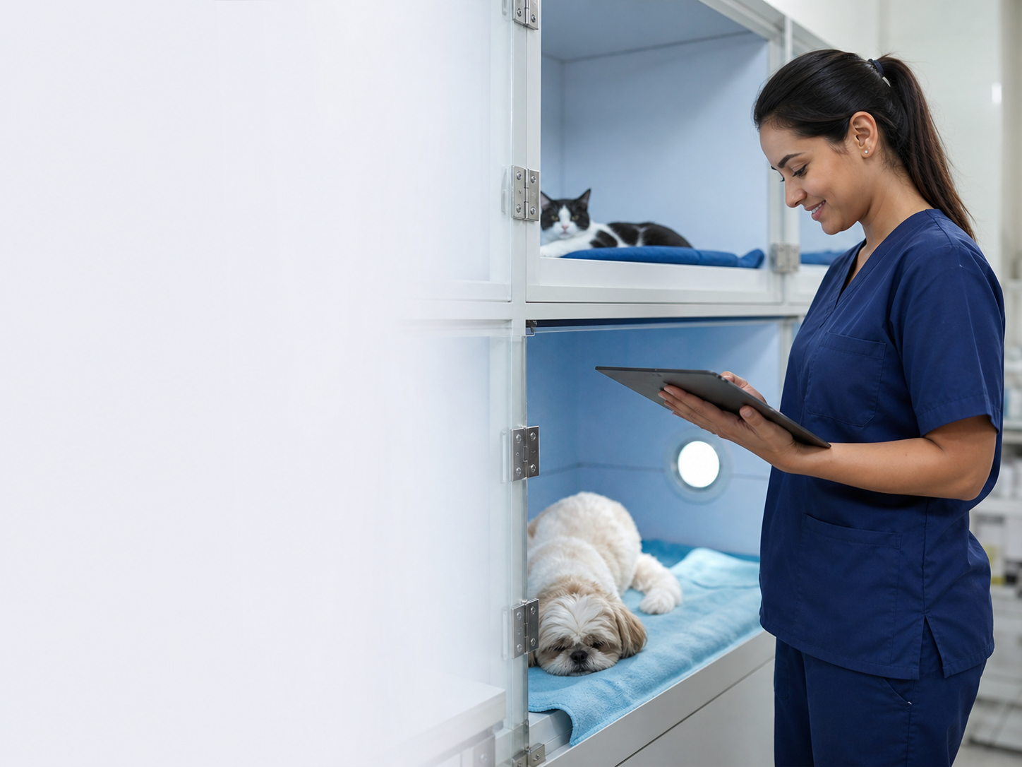 Internação veterinária para cães e gatos acompanhada pela equipe